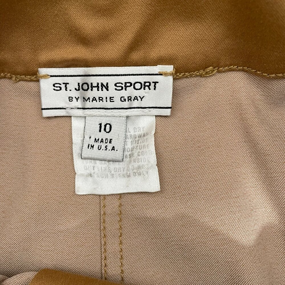 St. John Sport by Marie Gray High Rise Stretch Straight Leg Pants Trausers Sz 10 - Picture 4 of 10